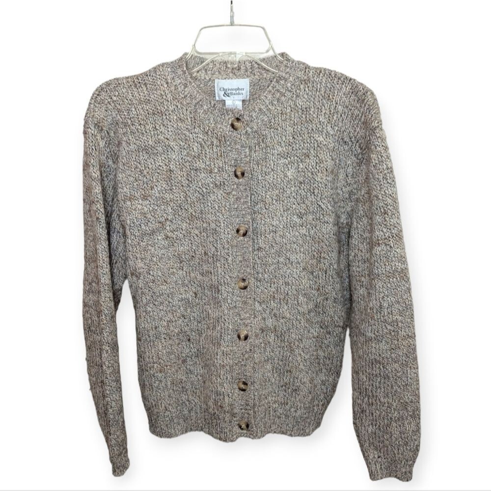 Vintage 90s Grandpa cardigan neutrals